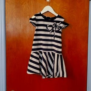Stripped Cold Shoulder Dress